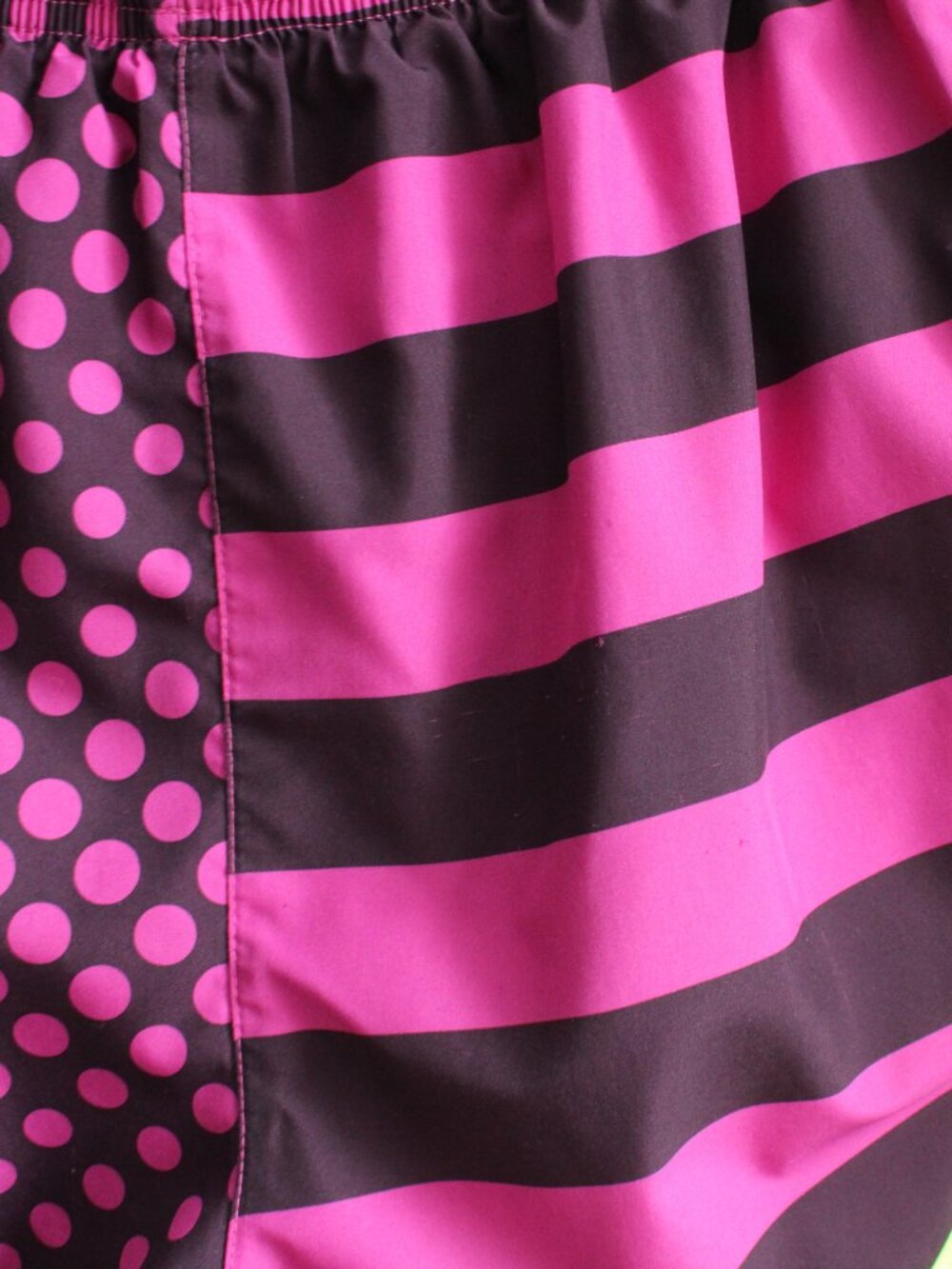Nike Dry-Fit Mix Print Purple Pink Polka Dot Striped Running Shorts Size Small - Picture 7 of 7